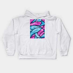 Knotted Feather - Stained Glass Design Pattern Kids Hoodie